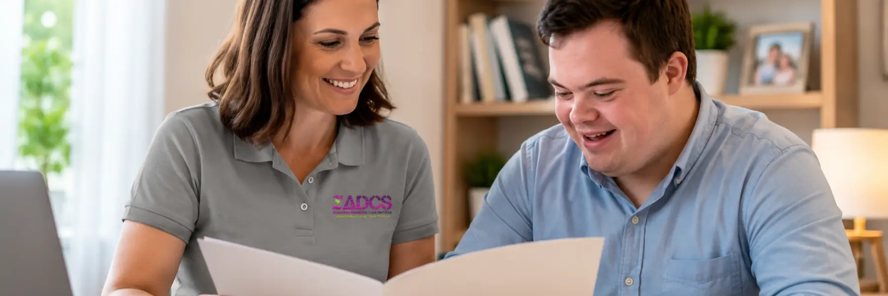 support manager and an adult client